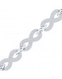 Kiss Shape Design Pave set Diamond Bracelet in 18ct White Gold